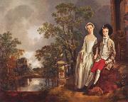Thomas Gainsborough Heneage Lloyd and His Sister Spain oil painting artist